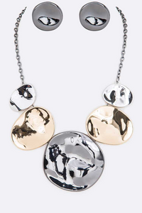 Plated Metal Necklace Set