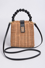 Load image into Gallery viewer, Straw Beaded Handle Bag  **Available for Next Day Shipping**
