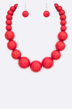 Load image into Gallery viewer, Resin Large Bead Necklace Set
