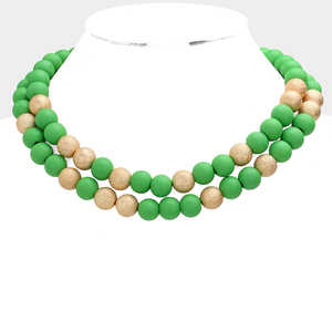 Two Toned Two Strand Necklace