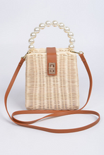 Load image into Gallery viewer, Straw Beaded Handle Bag  **Available for Next Day Shipping**
