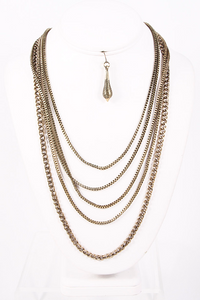 AntiqueLayered Chain Necklace Set **Available for Next Day Shipping**