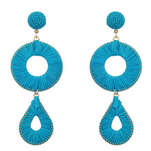 Load image into Gallery viewer, Raffia Drop Earrings
