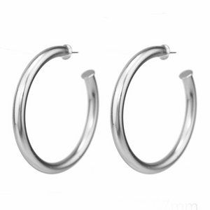 Matte Finish Hoop Earring