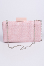 Load image into Gallery viewer, Straw Chain Clutch **Pink Available for Next Day Shipping**
