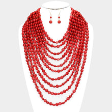 Load image into Gallery viewer, Multi Strand Faceted Necklace Set
