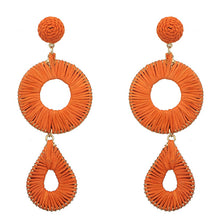 Load image into Gallery viewer, Raffia Drop Earrings
