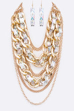 Load image into Gallery viewer, Stone Accent Mixed Chain Necklace Set

